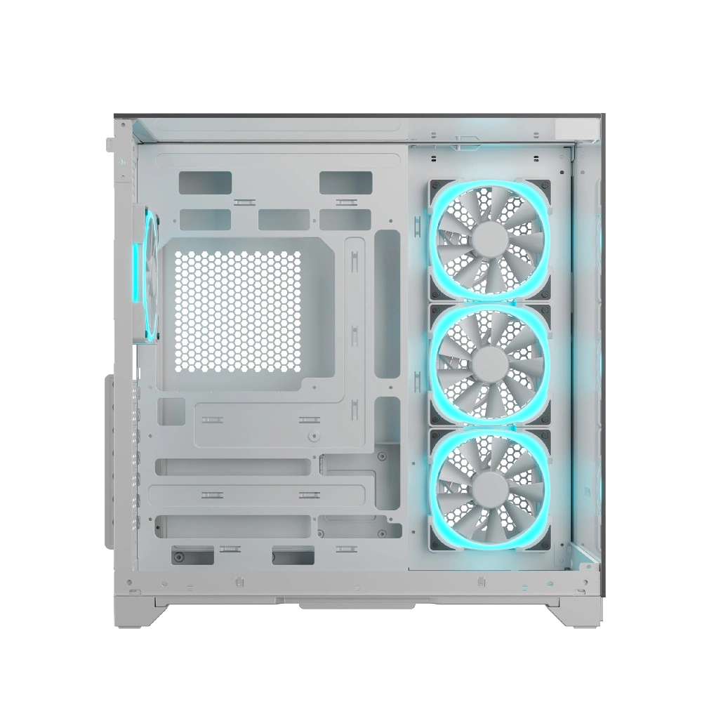 Ant Esports Gaming Cabinet Crystal Mirror White view 3